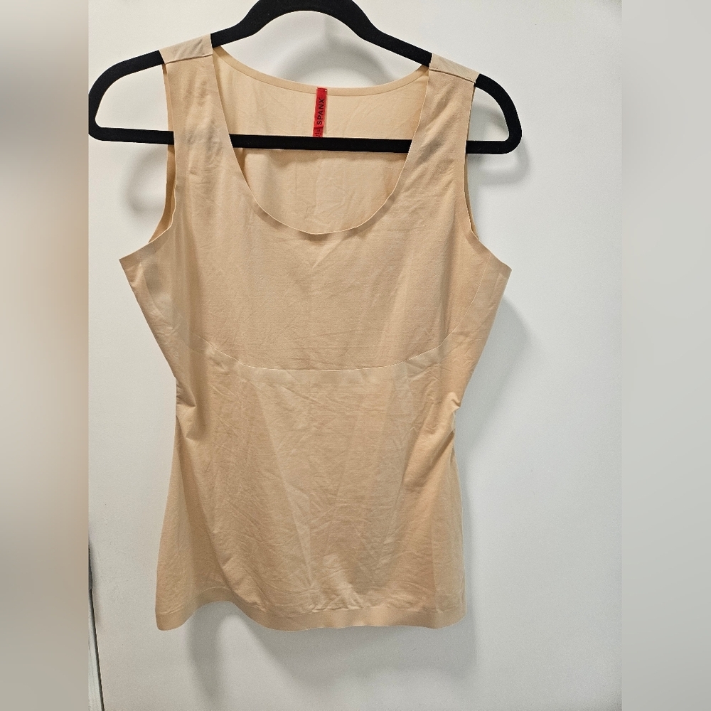 Spanx Women Thinstincts Top Satin Nude Beige Shaping Tank   Size L